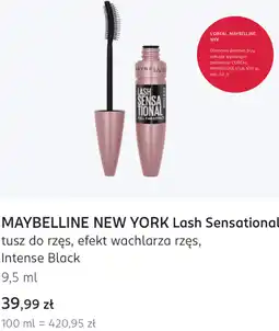 Rossmann MAYBELLINE NEW YORK Lash Sensational tusz do rzęs, efekt wachlarza rzęs, Intense Black oferta