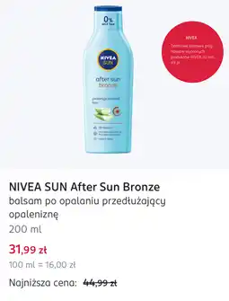 Rossmann NIVEA SUN After Sun Bronze balsam po opalaniu przedłużający opaleniznę oferta
