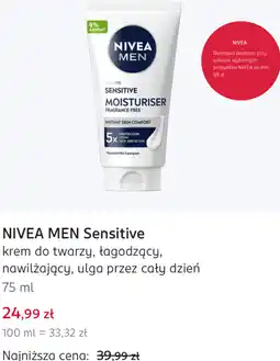 Rossmann NIVEA MEN Sensitive krem do twarzy, łagodzący, nawilżający, ulga przez cały dzień oferta