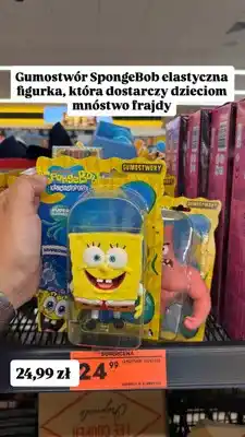 Biedronka Elastyczna figurka Gumostwory SpongeBob Kanciastoporty oferta