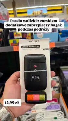 Biedronka Pasek do walizki z zamkiem Smukee oferta