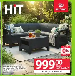 Selgros Zestaw mebli ogrodowych oferta