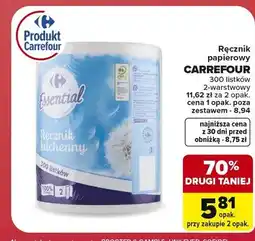 Carrefour Ręcznik papierowy Carrefour Essential 300 listków oferta