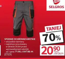 Selgros Spodnie ochronne Selgros oferta