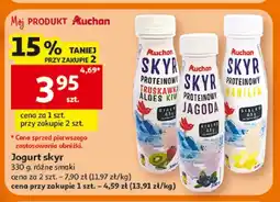 Auchan Jogurt skyr proteinowy wanilia Auchan oferta