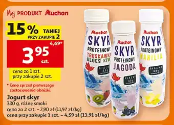 Jogurt skyr proteinowy wanilia Auchan