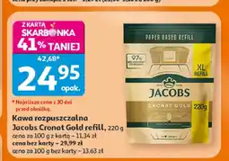Auchan Kawa rozpuszczalna Jacobs Cronat Gold refill oferta