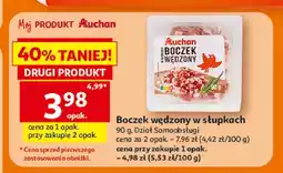 Auchan Boczek wędzony w słupkach Auchan oferta