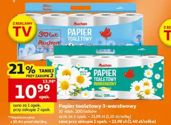 Auchan Papier toaletowy Auchan oferta