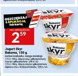 Twój Market Jogurt typu islandzkiego Skyr Bakoma malina-truskawka oferta