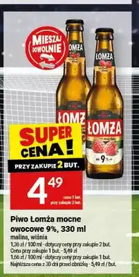 Twój Market Piwo Łomża mocne owocowe 9% wiśnia oferta