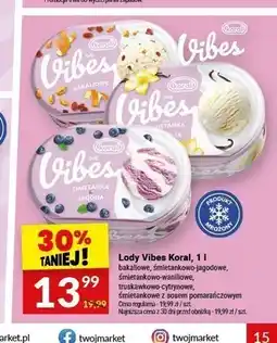 Twój Market Lody Vibes bakaliowe Koral oferta