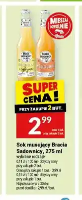 Twój Market Sok musujący Bracia Sadownicy Jabłko oferta