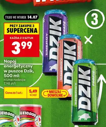 Biedronka Napój energetyczny Dzik oferta