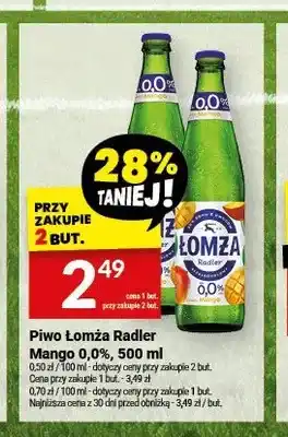 Twój Market Piwo bezalkoholowe Łomża Radler Mango oferta