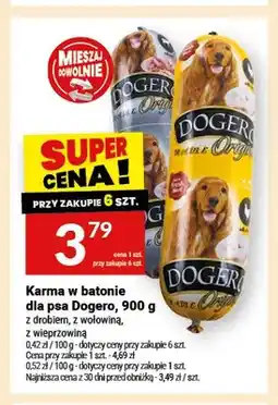 Twój Market Karma w batonie dla psa Dogero z wołowiną oferta