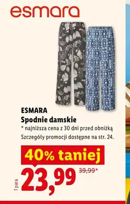 Lidl Spodnie damskie Esmara oferta