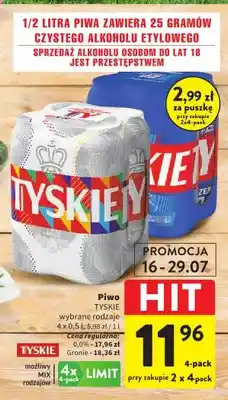 Intermarche Piwo bezalkoholowe Tyskie 4-pak oferta