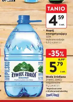 Intermarche Woda źródlana niegazowana Żywiec Zdrój oferta