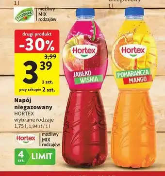 Intermarche Napój niegazowany Hortex jabłko wiśnia oferta
