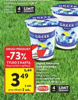 Intermarche Jogurt naturalny typu greckiego Temar Greek Style oferta