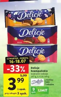 Intermarche Ciastka Delicje Szampańskie Pomarańczowe oferta