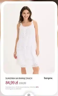 BonPrix Sukienka na ramiączkach Bonprix oferta