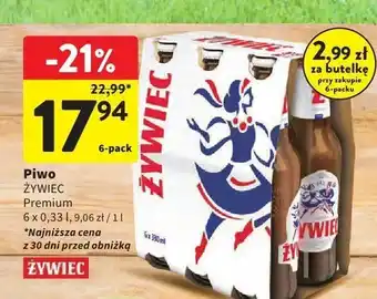 Intermarche Piwo Żywiec Premium 6-pak oferta
