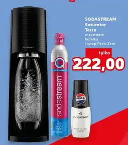 Kaufland Zestaw saturator Sodastream Terra + butelka + syrop Pepsi Zero oferta