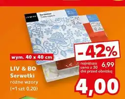 Kaufland Serwetki papierowe Liv & Bo 20-pak oferta