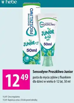 Hebe Pasta do zębów Sensodyne Proszkliwo Junior dla dzieci 6-12 lat oferta