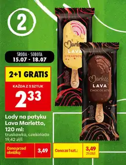 Biedronka Lody na patyku Lava Marletto oferta