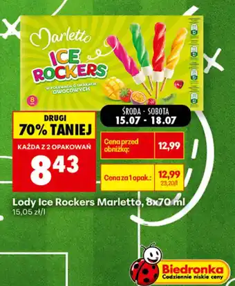 Biedronka Lody Ice Rockers Marletto oferta