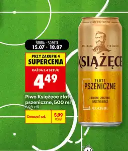 Biedronka Piwo Książęce złote pszeniczne oferta