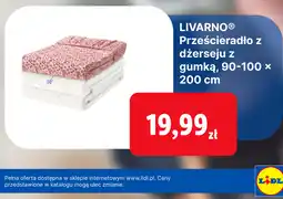 Lidl LIVARNO Prześcieradło z dżerseju z gumką, 90-100 x 200 cm oferta