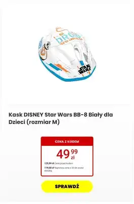 Kask rowerowy Disney Star Wars BB-8 Biały dla Dzieci