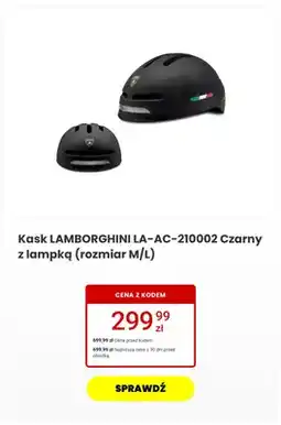 Media Expert Kask Lamborghini czarny z lampką rozmiar M/L oferta