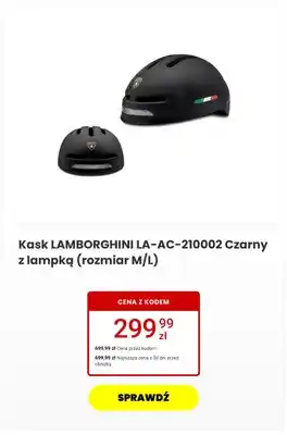 Kask Lamborghini czarny z lampką rozmiar M/L