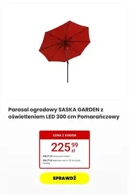 Media Expert Parasol ogrodowy Saska Garden z oświetleniem LED 300 cm Pomarańczowy oferta