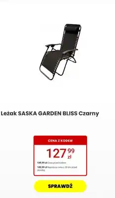 Media Expert Leżak SASKA GARDEN BLISS Czarny oferta
