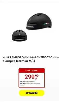 Media Expert Kask Lamborghini LA-AC-210002 Czarny z lampką rozmiar M/L oferta