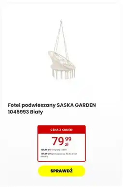 Media Expert Fotel podwieszany Saska Garden biały oferta