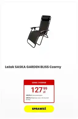 Media Expert Leżak ogrodowy Saska Garden Bliss czarny oferta