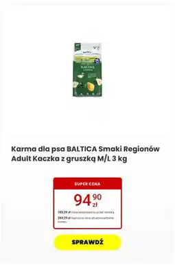 Media Expert Karma dla psa BALTICA Smaki Regionów Adult Kaczka z gruszką M/L oferta