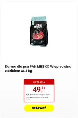 Karma dla psa PAN MIĘSKO Wieprzowina z dzikiem XL