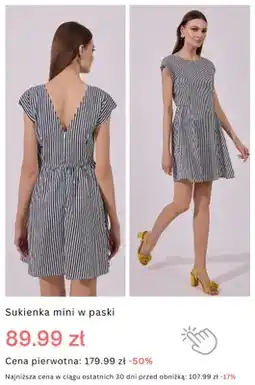 Monnari Sukienka mini w paski oferta