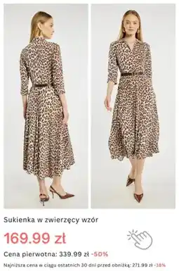 Monnari Sukienka damska w zwierzęcy wzór oferta