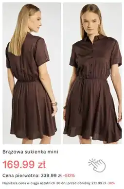 Monnari Sukienka mini brązowa oferta