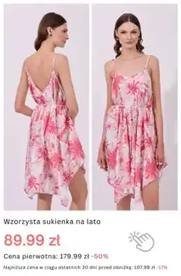 Monnari Sukienka damska wzorzysta na lato oferta