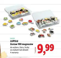 Lidl Zestaw 100 magnesów LUPILU litery oferta